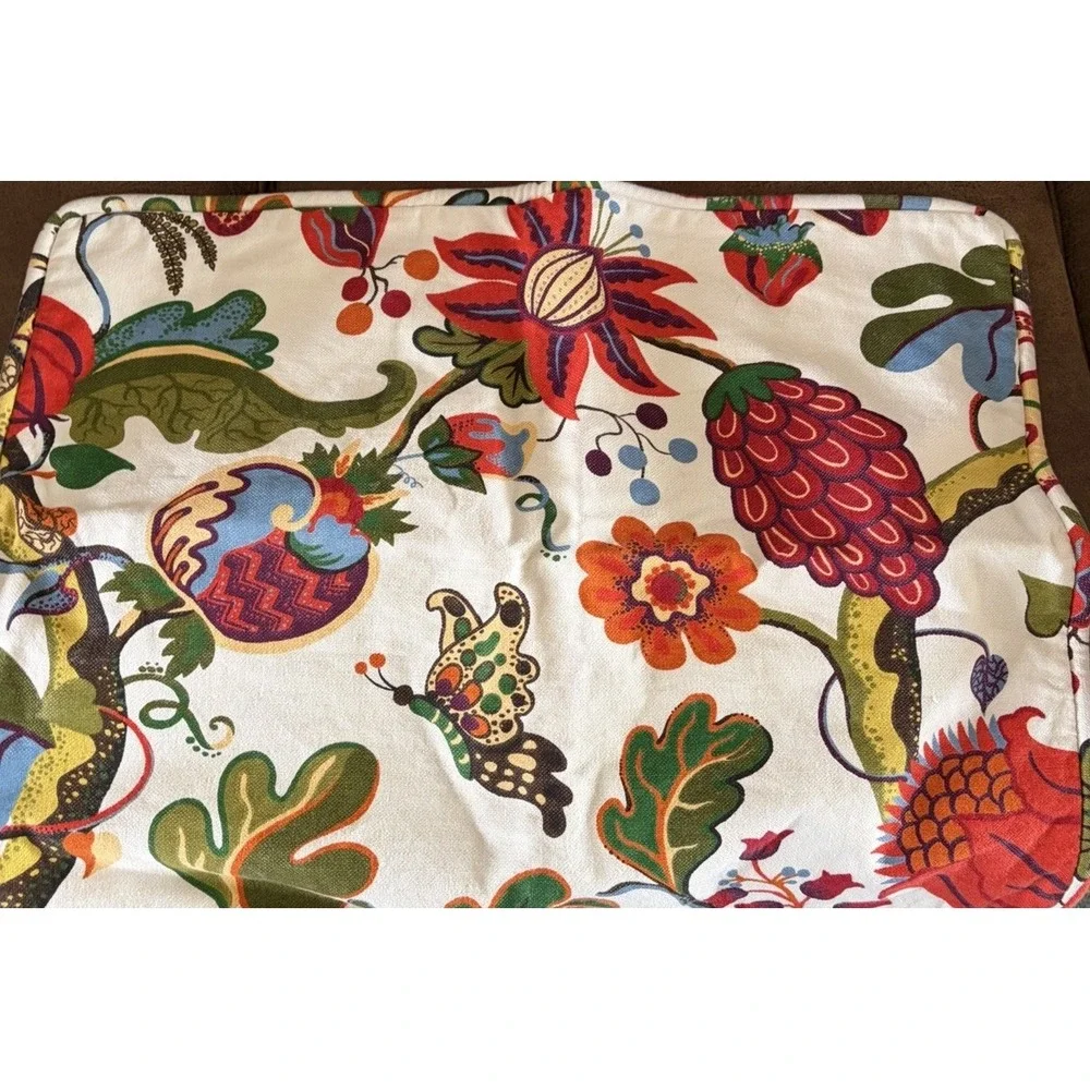 Pottery Barn (2) Serafina  Contemporary Cotton Linen Farm Pillow Cover Set